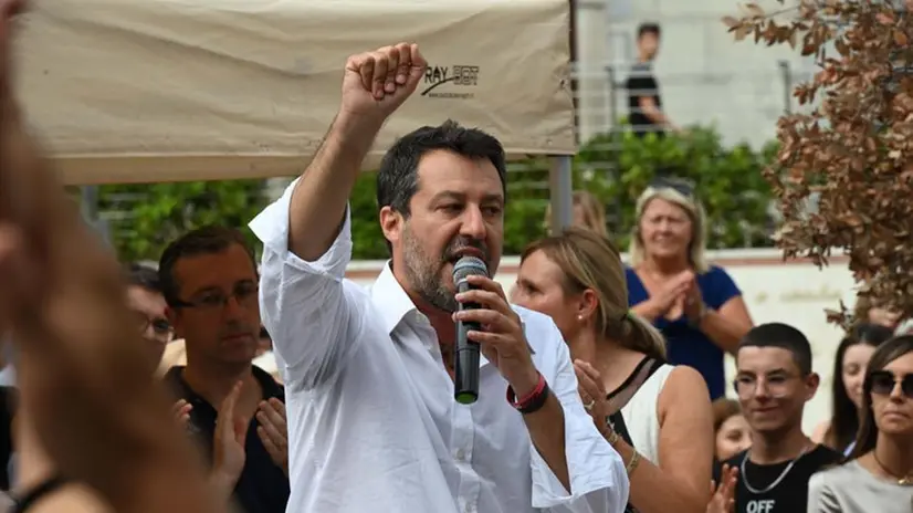 Il comizio di Matteo Salvini a Salò