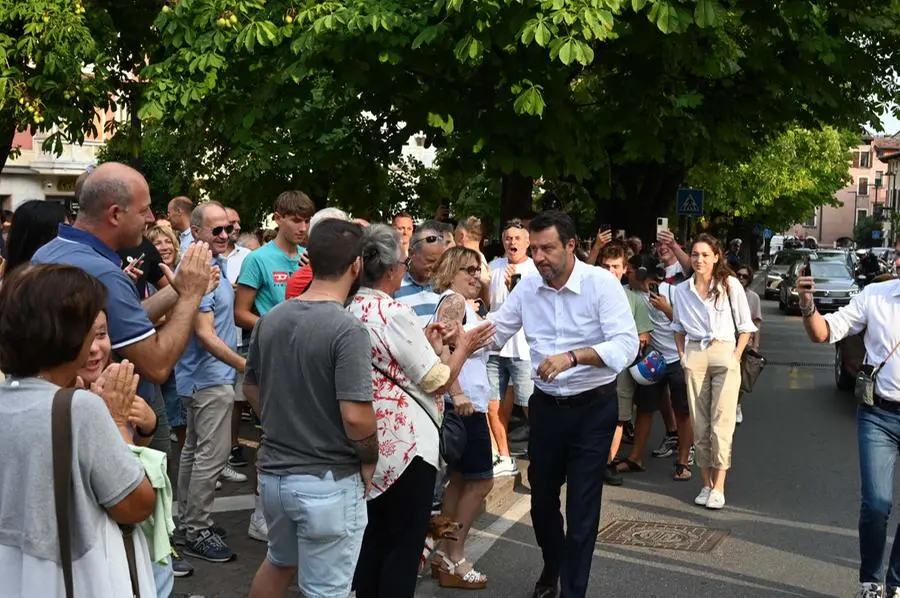 Il comizio di Matteo Salvini a Salò