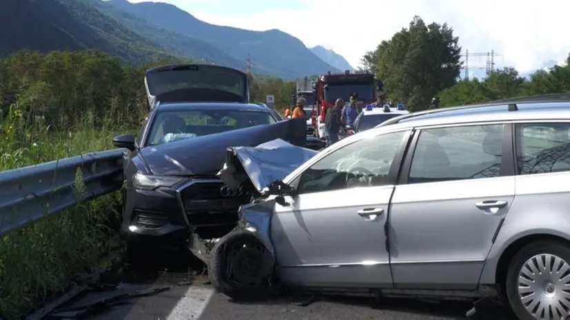 L'incidente di questa mattina a Esine - © www.giornaledibrescia.it