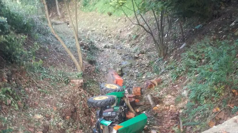 Il luogo dell'incidente a Ome