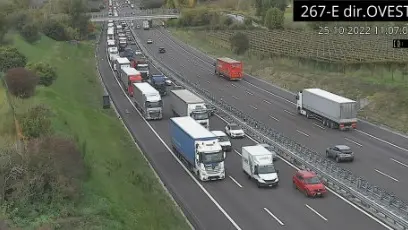 Il traffico in A4 stamattina - Foto dalle telecamere di In viaggio