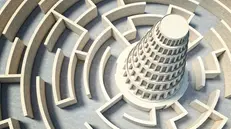 Torre di Babele al centro di un labirinto