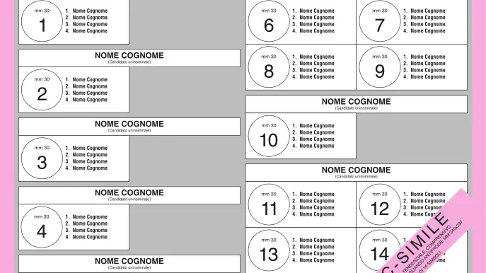 Un fac simile di scheda elettorale con il Rosatellum - NicoGlock/Wikimedia