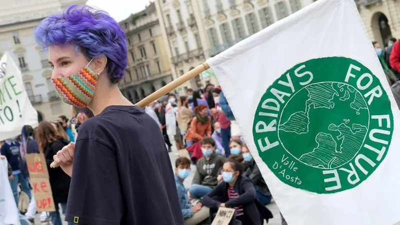 Una manifestazione «Fridays for future» - Foto Ansa © www.giornaledibrescia.it