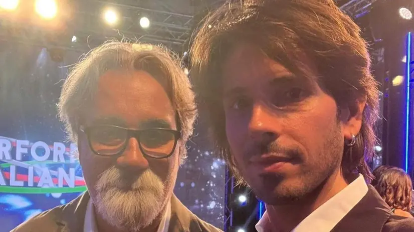 L’imprenditore Cristian Raggi con il maestro Vessicchio