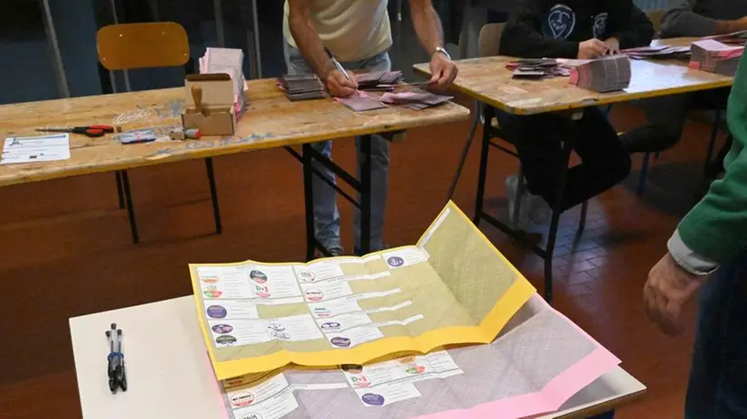 Le schede elettorali per Camera e Senato - Foto Marco Ortogni/Neg © www.giornaledibrescia.it
