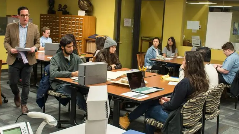 Uno scorcio della biblioteca dell'Università dell'Illinois