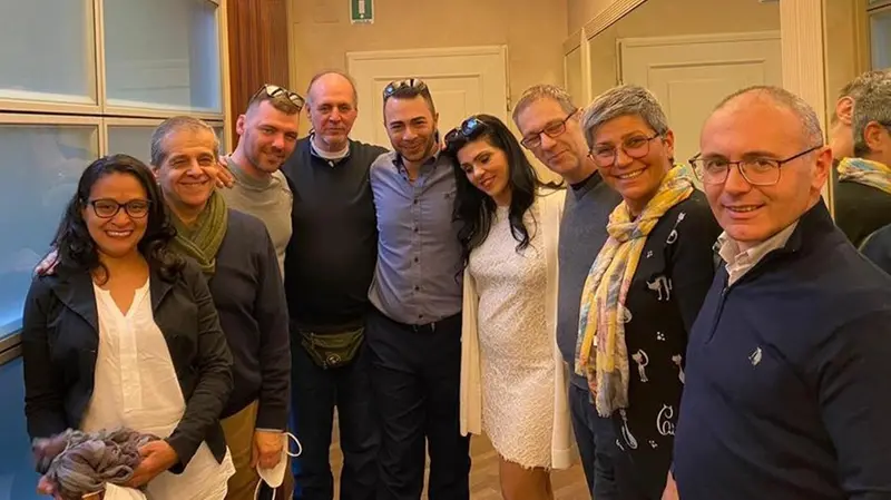 Alcuni dei soci che fin dal principio hanno creduto e investito nel progetto Evodeaf - © www.giornaledibrescia.it