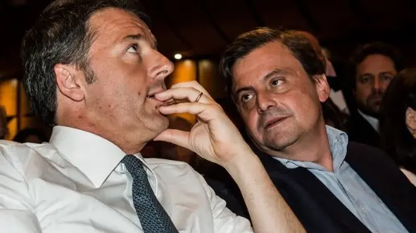 Matteo Renzi insieme a Carlo Calenda