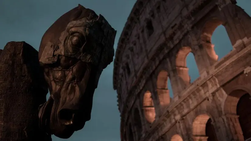 Uno scorcio del Colosseo a Roma