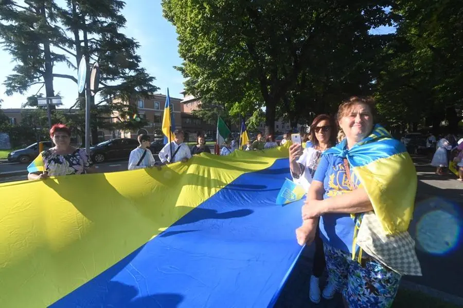 La sfilata per il giorno dell'indipendenza dell'Ucraina