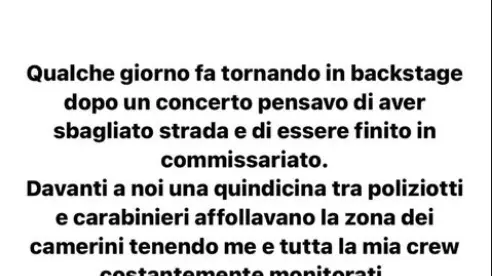 Nelle storie Instagram, la replica di Frah Quintale