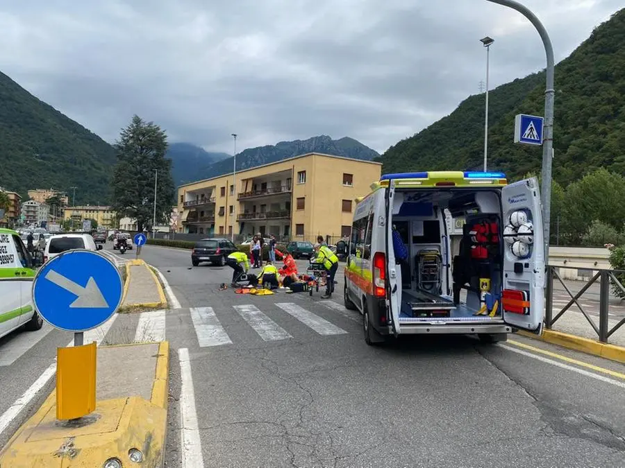 L'incidente è avvenuto in via Matteotti a Gardone Val Trompia