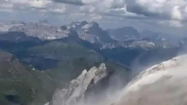 Marmolada, il luogo del distacco