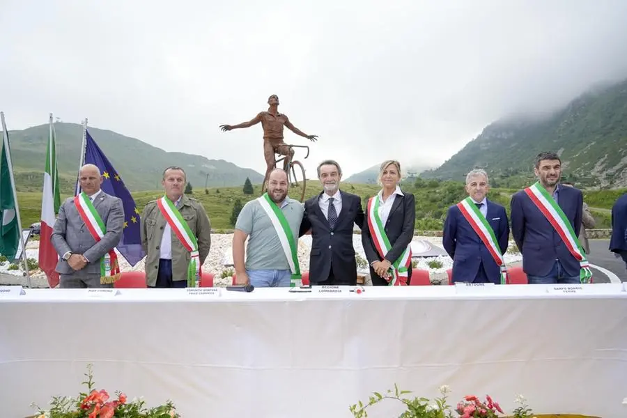 Il presidente della Lombardia Attilio Fontana in Valcamonica