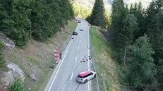 La polizia svizzera sul luogo dell'incidente, in Svizzera
