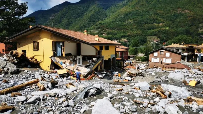 Disastro a Niardo e Braone dopo l'esondazione dei torrenti -© www.giornaledibrescia.it