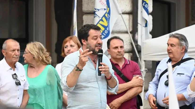 Il comizio di Matteo Salvini a Desenzano