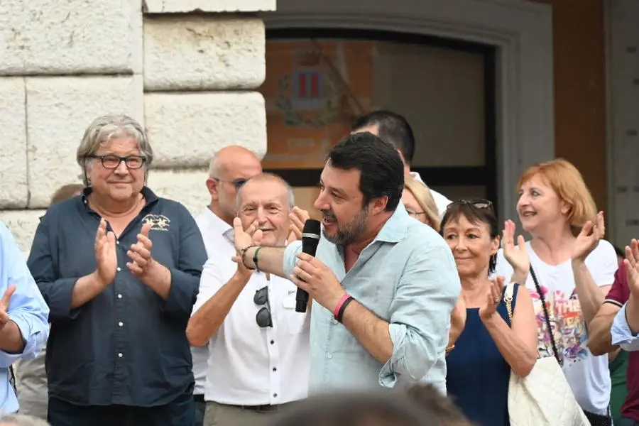 Il comizio di Matteo Salvini a Desenzano