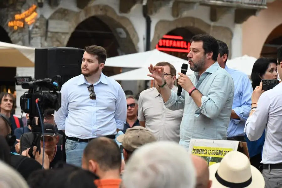 Il comizio di Matteo Salvini a Desenzano