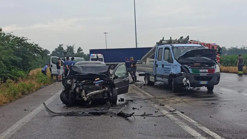 Lo schianto a Montichiari, all'altezza della frazione Novagli