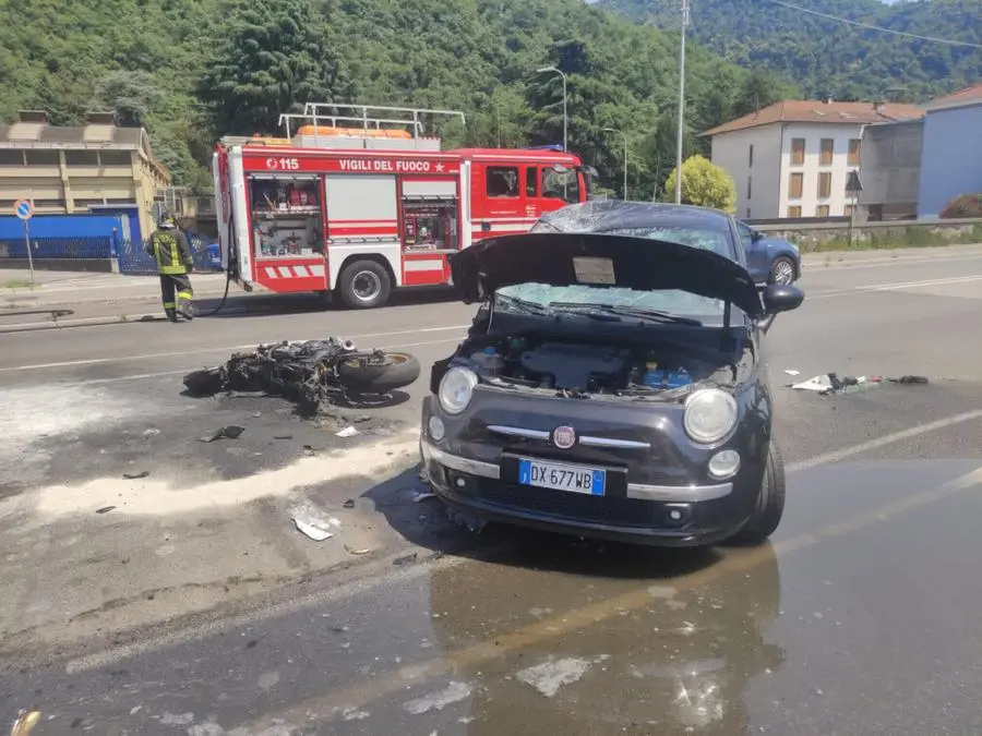Le immagini dell'incidente a Villa Carcina