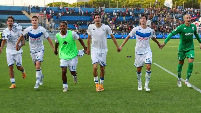 Il Brescia dopo la vittoria in Coppa Italia contro il Pisa - © www.giornaledibrescia.it