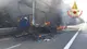 Il camion che ha preso fuoco in A4