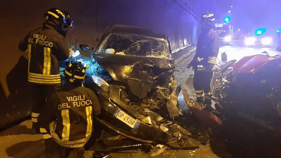 Lo scontro in galleria