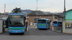 Autobus in partenza dal deposito di Arriva in città - Foto Gabriele Strada/Neg © www.giornaledibrescia.it