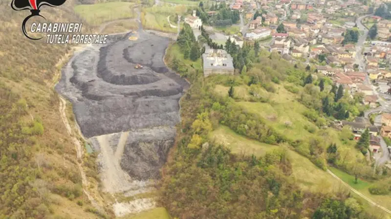 Nella foto dei Carabinieri forestali, la situazione a Odolo