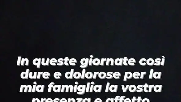 Il messaggio diffuso via Instagram dal fratello di Antonella, Ferruccio Castelvedere