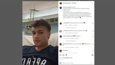 Il post su Instagram con cui Blanco ha annunciato il suo ricovero in ospedale - Foto tratta da Instagram