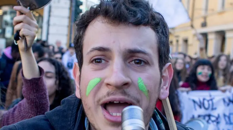 Giovanni Mori, portavoce dei Fridays for Future di Brescia - Foto © www.giornaledibrescia.it