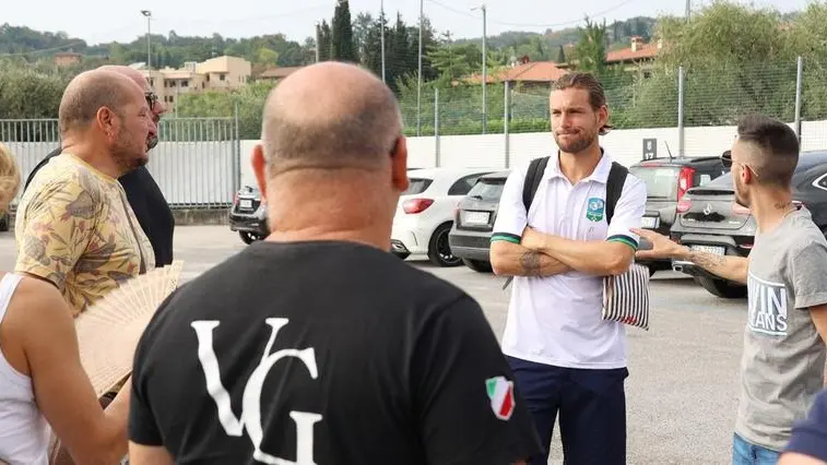 Federico Carraro all'arrivo in Trentino