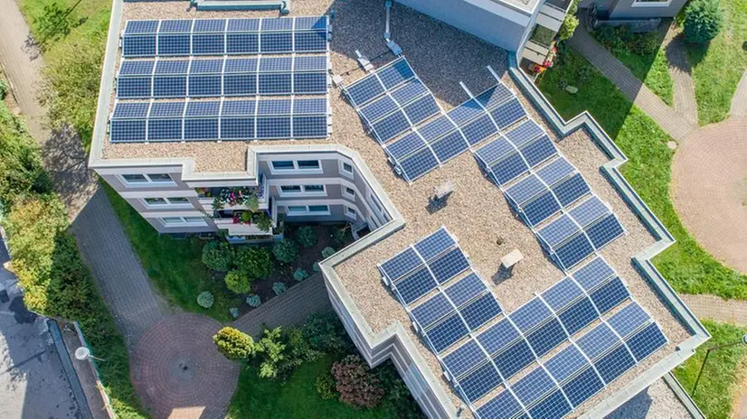 I pannelli fotovoltaici installati su un'abitazione privata