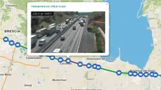 Le code riprese da una delle webcam della rete autostradale - Foto tratta dal sito inviaggio.autobspd.it