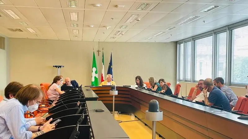 Il vertice delle due commissioni congiunte della Lombardia con i gestori idroelettrici - © www.giornaledibrescia.it