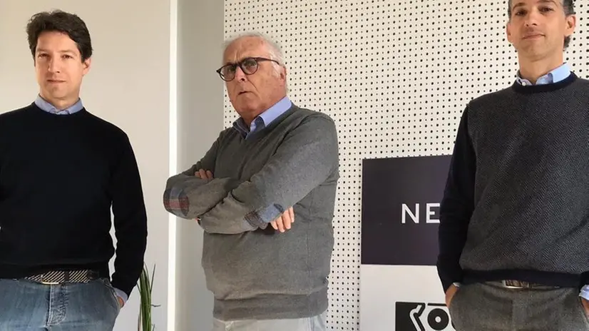 Da sinistra Michele Noselli, Giorgio Biffi e Stefano Noselli della Outline - © www.giornaledibrescia.it