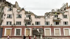 Una palazzo distrutto dalle bombe - Foto Epa © www.giornaledibrescia.it