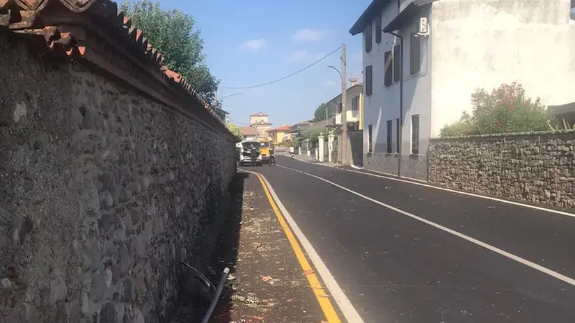 Il luogo dell'incidente in via Romanino a Travagliato - Foto © www.giornaledibrescia.it