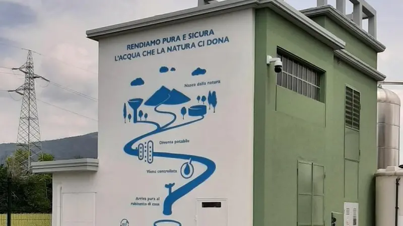 Il pozzo e l’impianto di potabilizzazione alla Volta - Foto © www.giornaledibrescia.it