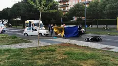 L'incidente in via San Zeno - © www.giornaledibrescia.it