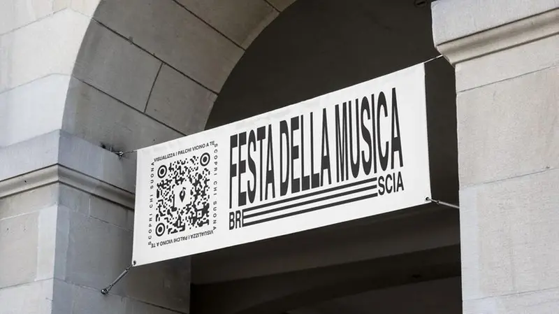 Il qr code previsto per la Festa della Musica - Foto tratta dalla pagina Facebook della Festa della Musica di Brescia