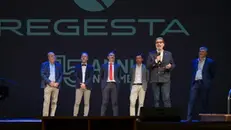 Da sinistra Valentino Paderni, Giorgio Grazioli, Stefano Pagliarini, Alessandro Vistali, Francesco Brunelli, Francesco Nassini
