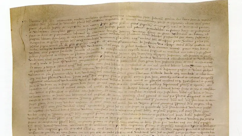 Pergamena. Il documento di vendita di uno schiavo da parte del bresciano Giovanni «de Drivalis», 1486