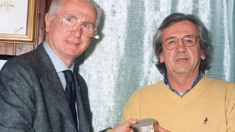 Gianni Abrami con l’allora ct Vicini