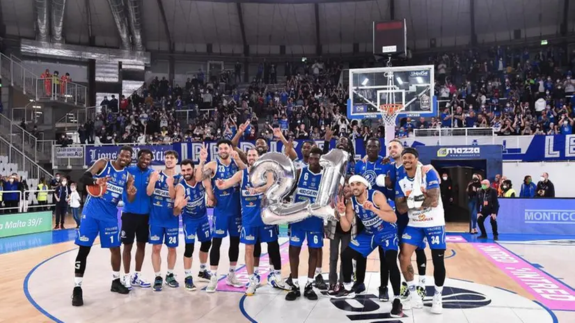 Esultanza da record per la vittoria della Germani contro Varese