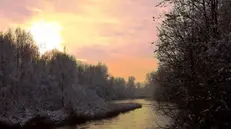 Uno scorcio del fiume Oglio al tramonto - Foto Gianangelo Monchieri zoom.giornaledibrescia.it