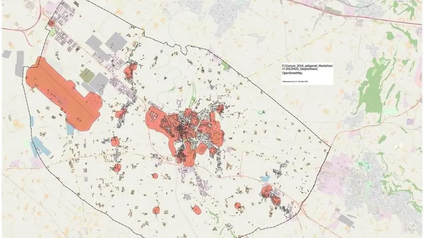 La Mappa delle «zone rosse» di Montichiari - © www.giornaledibrescia.it